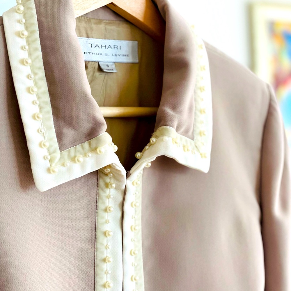 Elegant Blazer with pearls by Tahari-  Arthur S. Levine